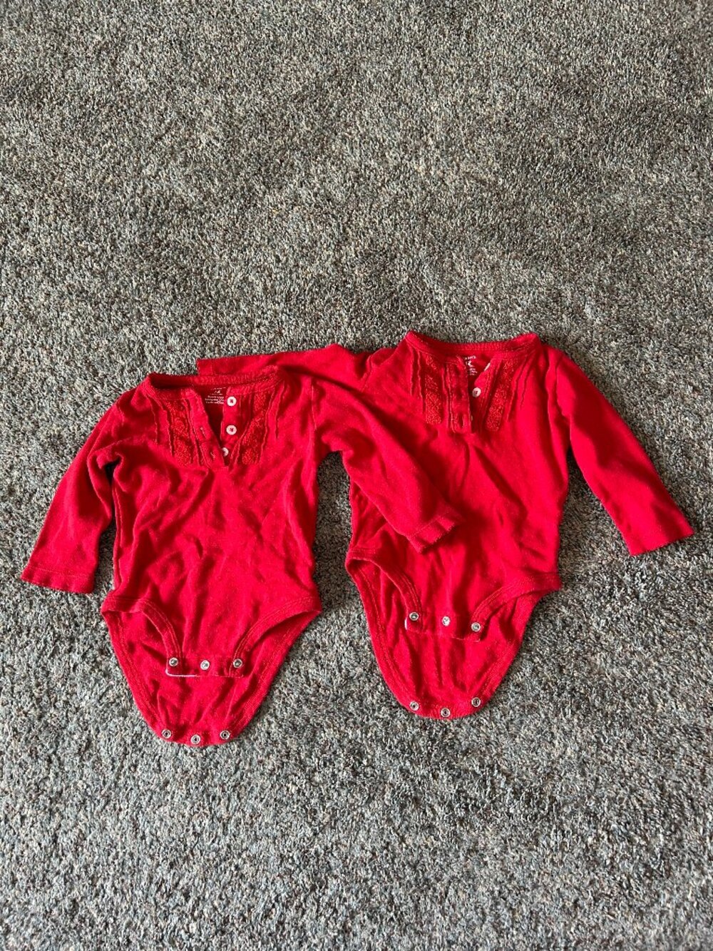 Carter's 12 month red bodysuits